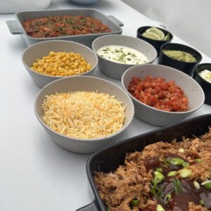 Taco's pulled pork & chili con carne